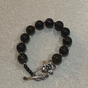 Brown Beaded Toggle Clasp Silpada Bracelet